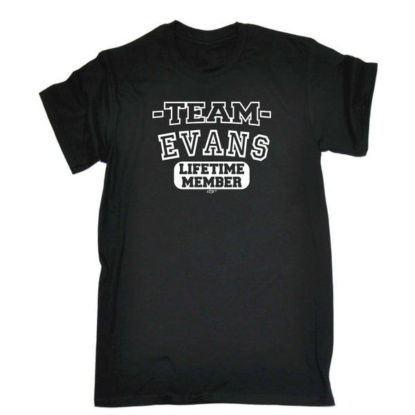 123t Funny Tee - Evans V2 Team Lifetime Member - Mens T-Shirt