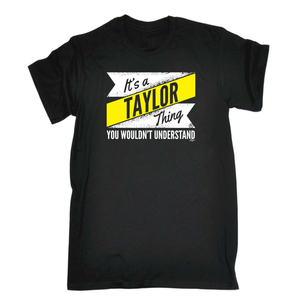123t Funny Tee - Taylor V2 Surname Thing - Mens T-Shirt