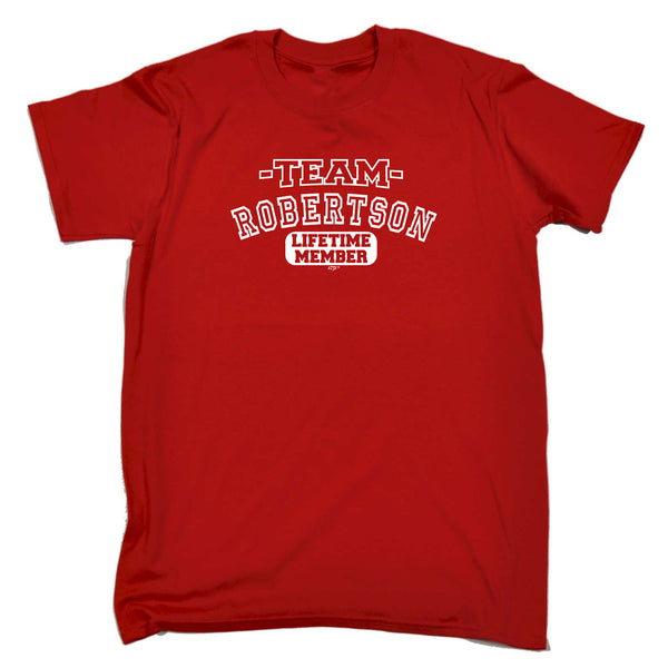 123t Funny Tee - Robertson V2 Team Lifetime Member - Mens T-Shirt