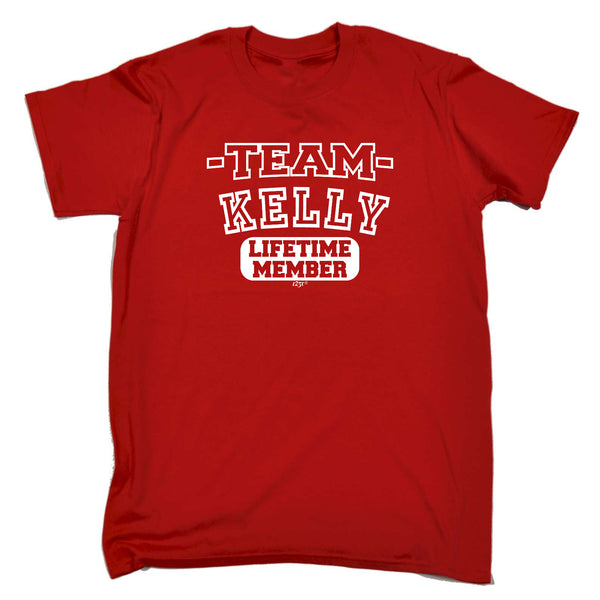 123t Funny Tee - Kelly V2 Team Lifetime Member - Mens T-Shirt