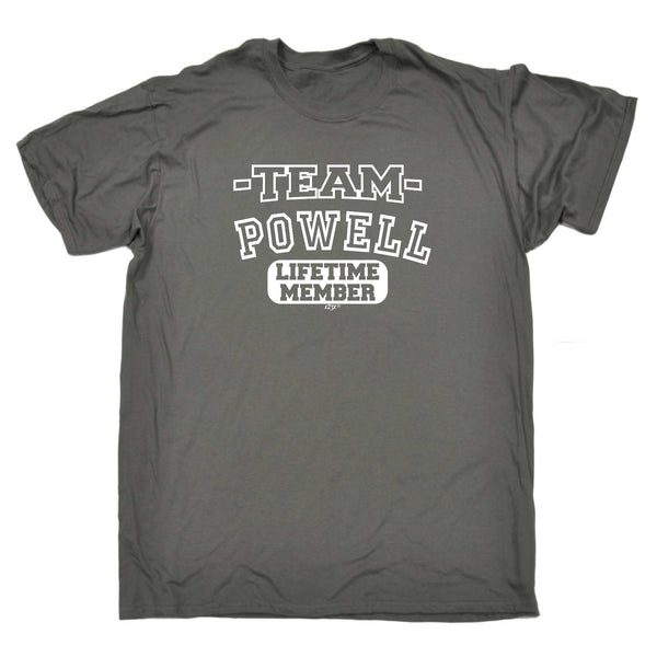 123t Funny Tee - Powell V2 Team Lifetime Member - Mens T-Shirt