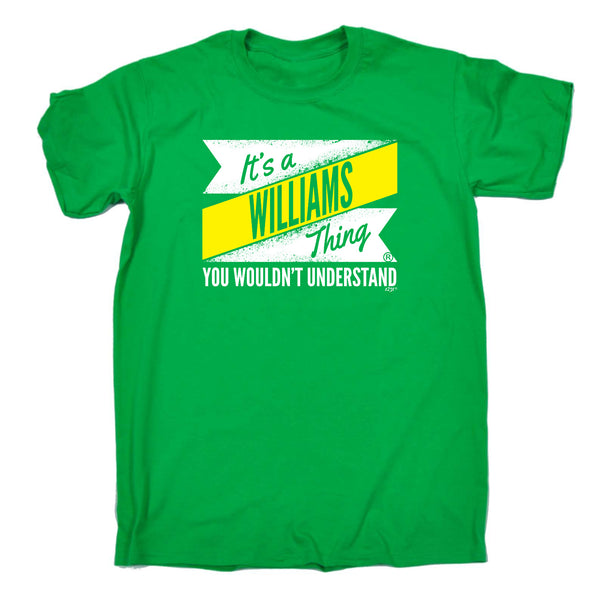 123t Funny Tee - Williams V2 Surname Thing - Mens T-Shirt
