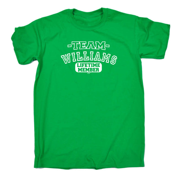 123t Funny Tee - Williams V2 Team Lifetime Member - Mens T-Shirt