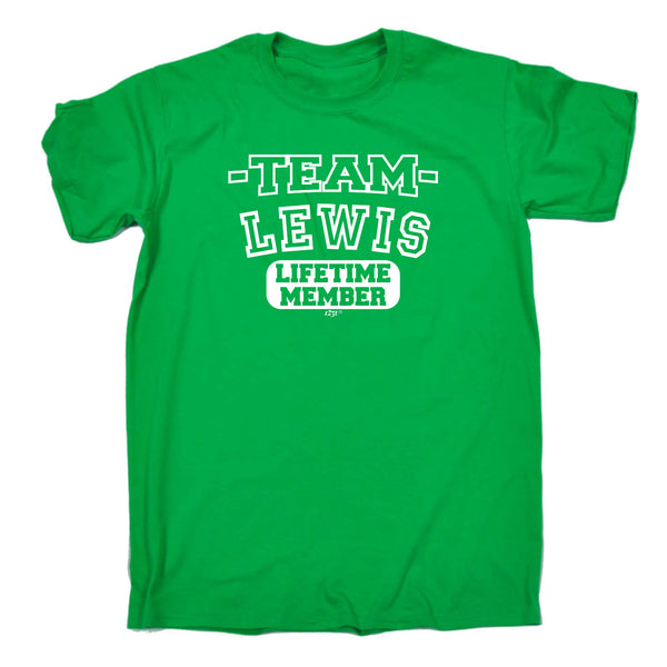 123t Funny Tee - Lewis V2 Team Lifetime Member - Mens T-Shirt