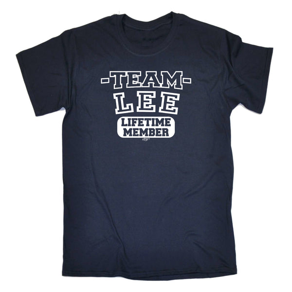 123t Funny Tee - Lee V2 Team Lifetime Member - Mens T-Shirt