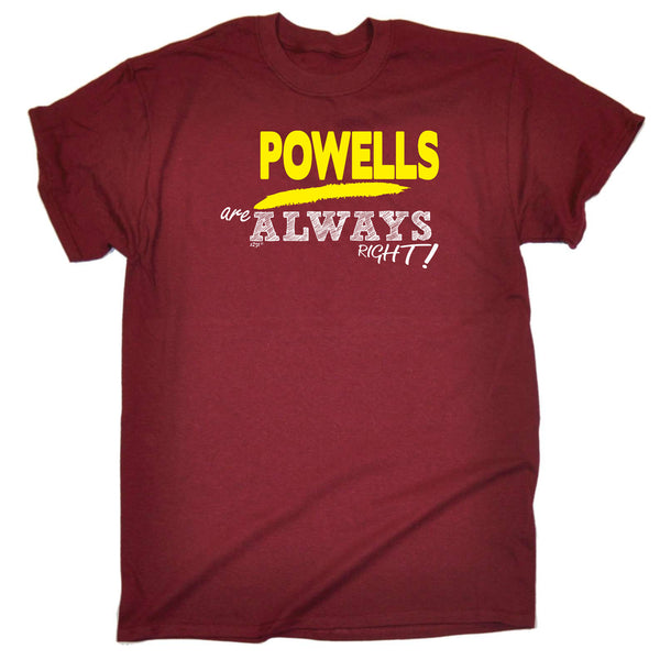 123t Funny Tee - Powells Always Right - Mens T-Shirt