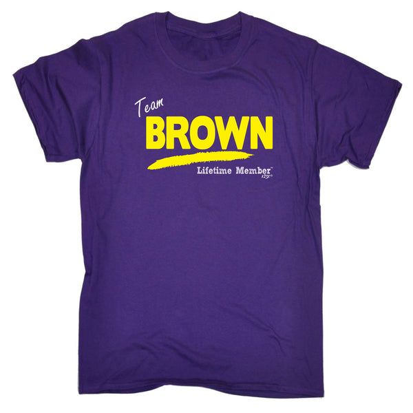 123t Funny Tee - Brown V1 Lifetime Member - Mens T-Shirt