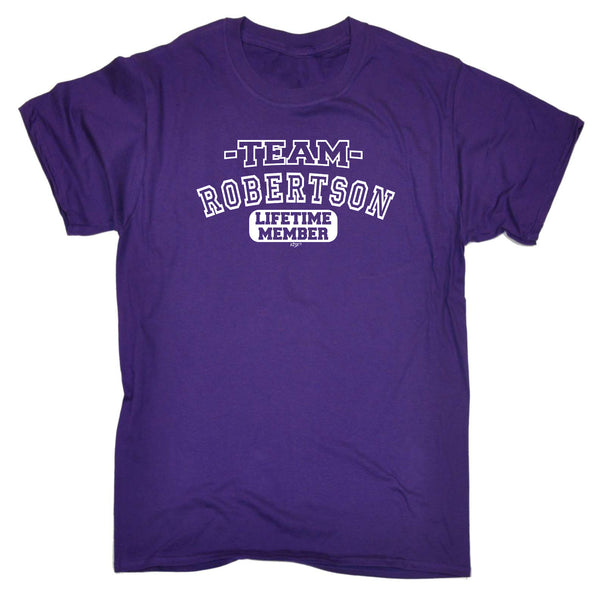 123t Funny Tee - Robertson V2 Team Lifetime Member - Mens T-Shirt