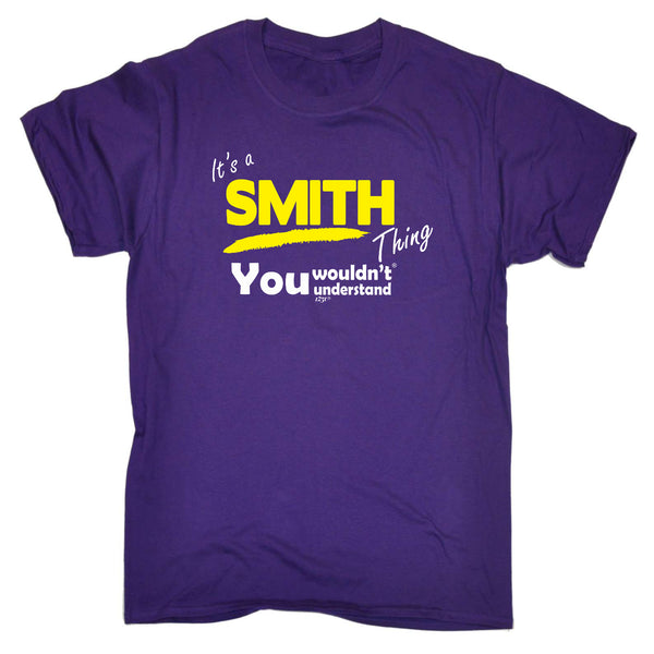 123t Funny Tee - Smith V1 Surname Thing - Mens T-Shirt