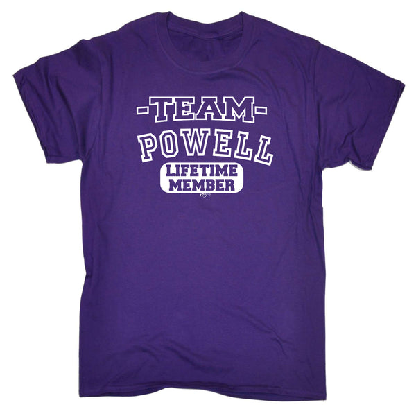 123t Funny Tee - Powell V2 Team Lifetime Member - Mens T-Shirt
