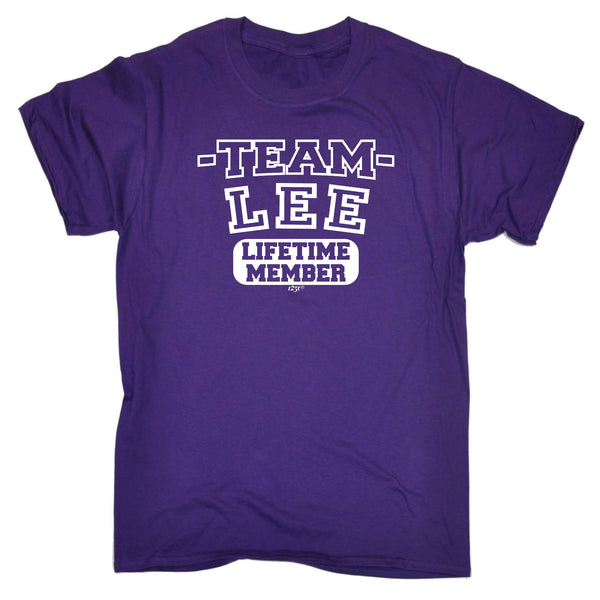 123t Funny Tee - Lee V2 Team Lifetime Member - Mens T-Shirt
