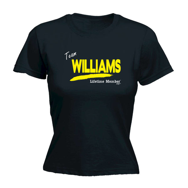 123t Funny Tee - Williams V1 Lifetime Member -  Womens Fitted Cotton T-Shirt Top T Shirt