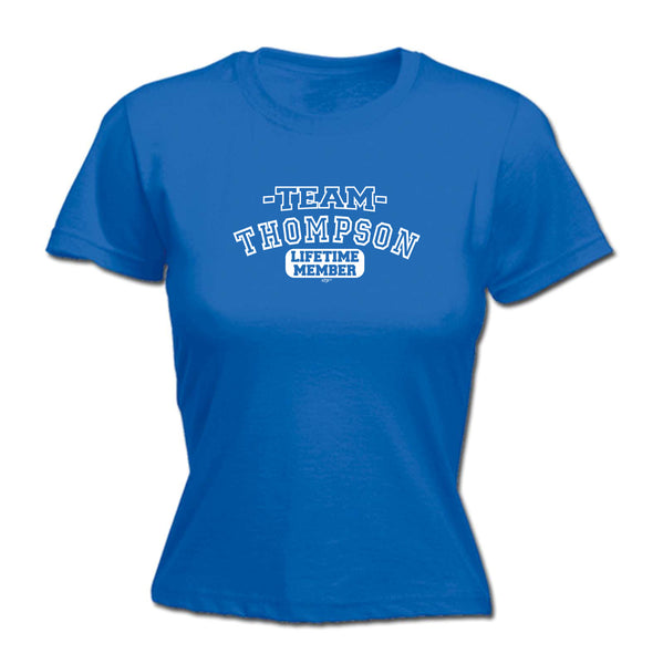 123t Funny Tee - Thompson V2 Team Lifetime Member -  Womens Fitted Cotton T-Shirt Top T Shirt