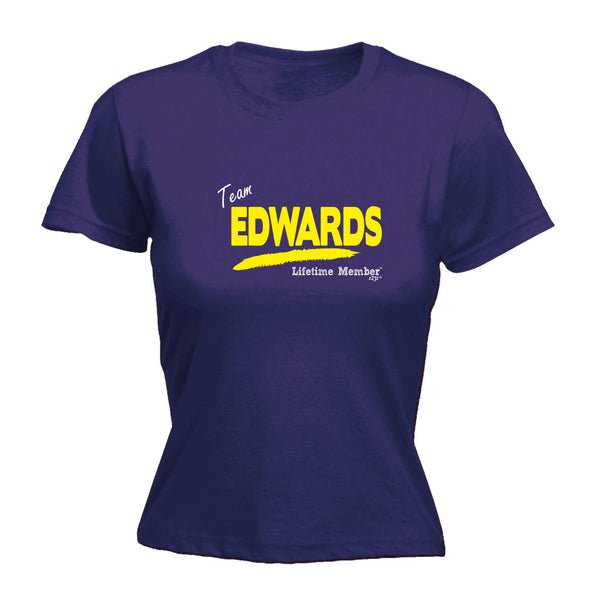 123t Funny Tee - Edwards V1 Lifetime Member -  Womens Fitted Cotton T-Shirt Top T Shirt