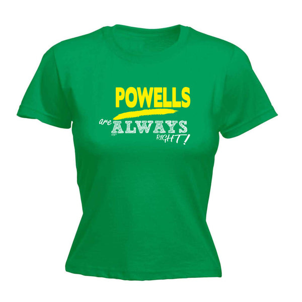 123t Funny Tee - Powells Always Right -  Womens Fitted Cotton T-Shirt Top T Shirt
