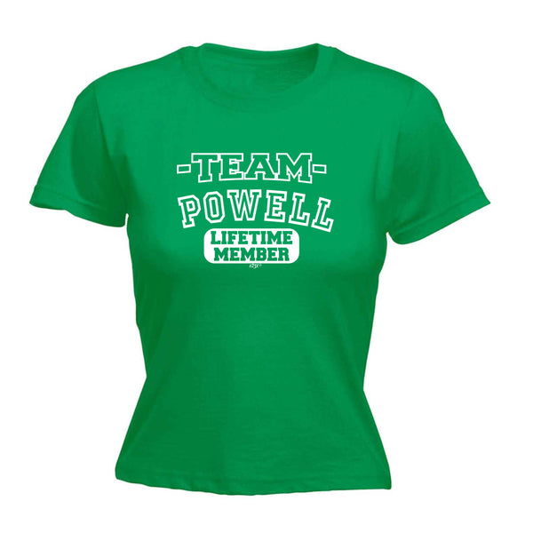 123t Funny Tee - Powell V2 Team Lifetime Member -  Womens Fitted Cotton T-Shirt Top T Shirt