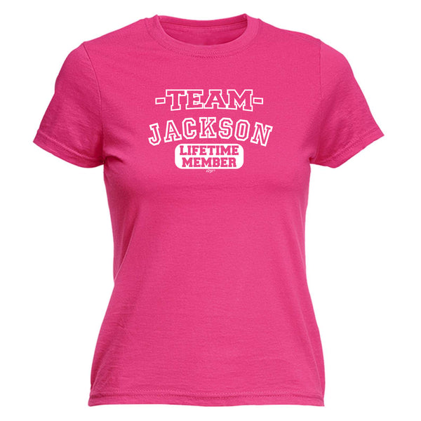 123t Funny Tee - Jackson V2 Team Lifetime Member -  Womens Fitted Cotton T-Shirt Top T Shirt