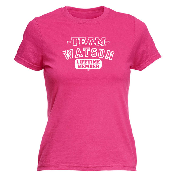 123t Funny Tee - Watson V2 Team Lifetime Member -  Womens Fitted Cotton T-Shirt Top T Shirt