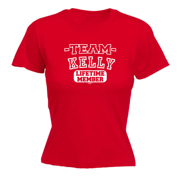 123t Funny Tee - Kelly V2 Team Lifetime Member -  Womens Fitted Cotton T-Shirt Top T Shirt
