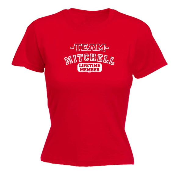 123t Funny Tee - Mitchell V2 Team Lifetime Member -  Womens Fitted Cotton T-Shirt Top T Shirt