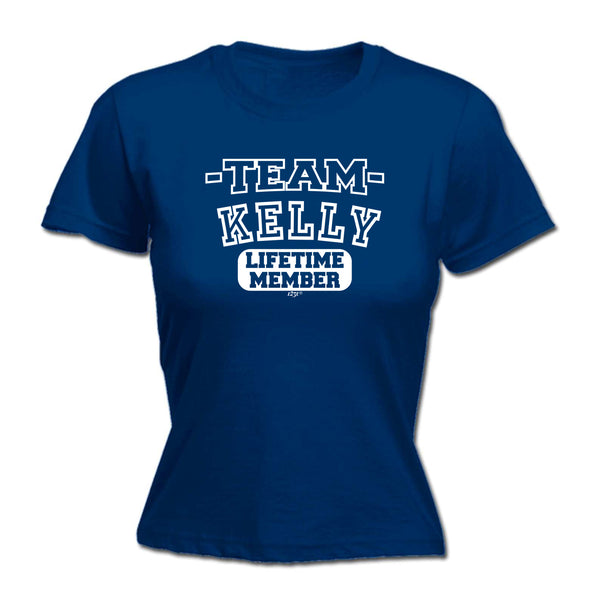 123t Funny Tee - Kelly V2 Team Lifetime Member -  Womens Fitted Cotton T-Shirt Top T Shirt