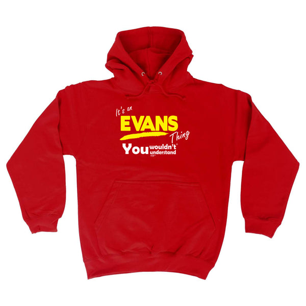 123t Funny Tee - Evans V1 Surname Thing -  Womens Fitted Cotton T-Shirt Top T Shirt