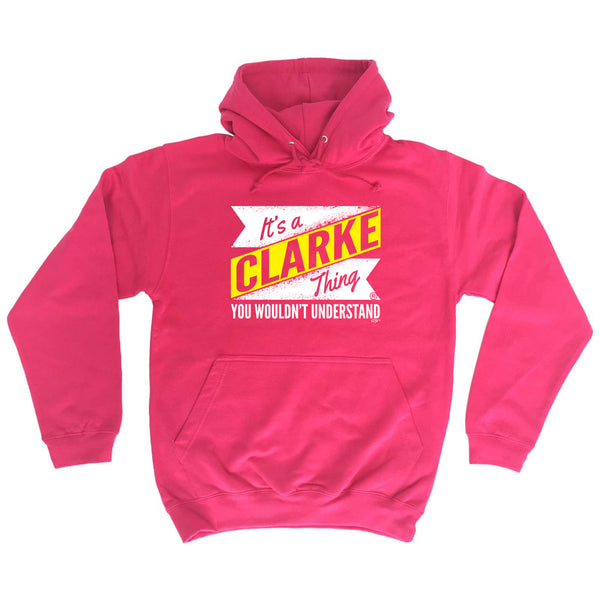 123t Funny Tee - Clarke V2 Surname Thing -  Womens Fitted Cotton T-Shirt Top T Shirt