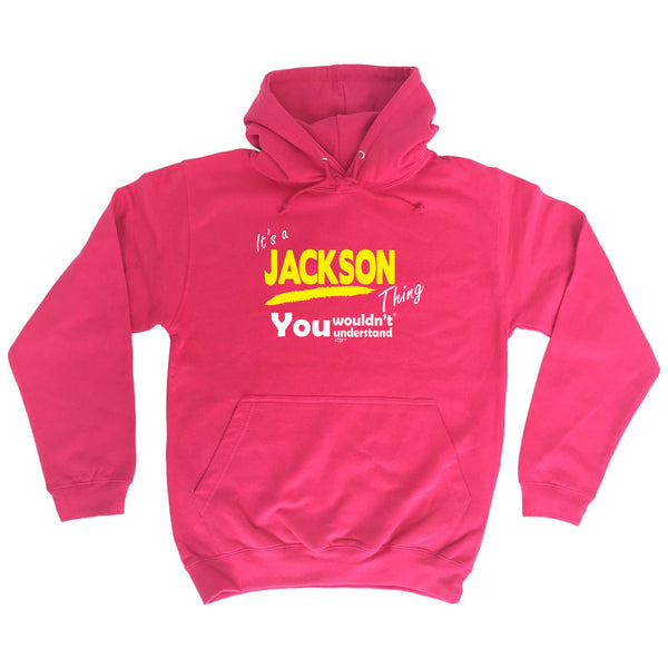 123t Funny Tee - Jackson V1 Surname Thing -  Womens Fitted Cotton T-Shirt Top T Shirt