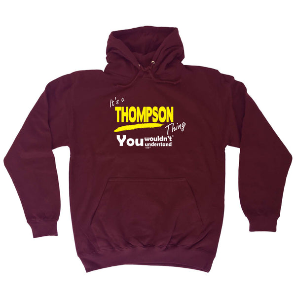 123t Funny Tee - Thompson V1 Surname Thing -  Womens Fitted Cotton T-Shirt Top T Shirt