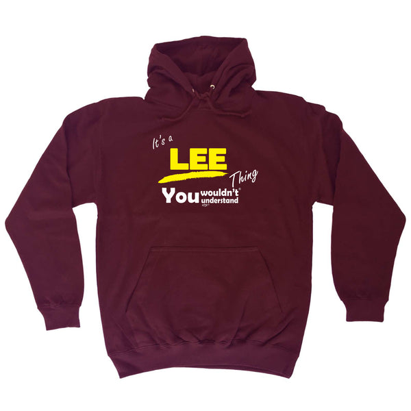 123t Funny Tee - Lee V1 Surname Thing -  Womens Fitted Cotton T-Shirt Top T Shirt