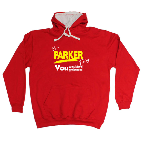 123t Funny Tee - Parker V1 Surname Thing -  Womens Fitted Cotton T-Shirt Top T Shirt