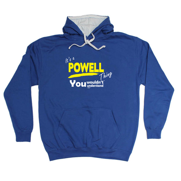 123t Funny Tee - Powell V1 Surname Thing -  Womens Fitted Cotton T-Shirt Top T Shirt