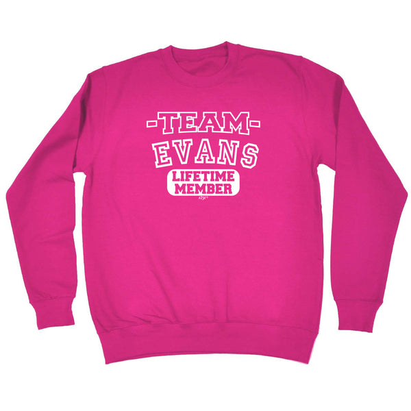 123t Funny Sweatshirt - Evans V2 Team Lifetime Member - Sweater Jumper