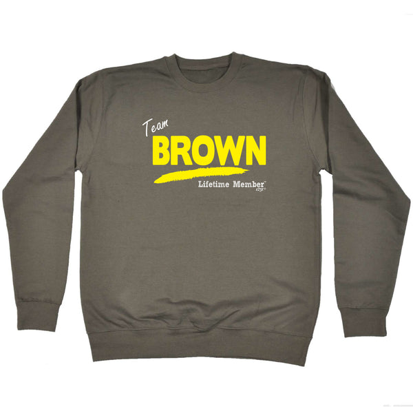 123t Funny Sweatshirt - Brown V1 Lifetime Member - Sweater Jumper