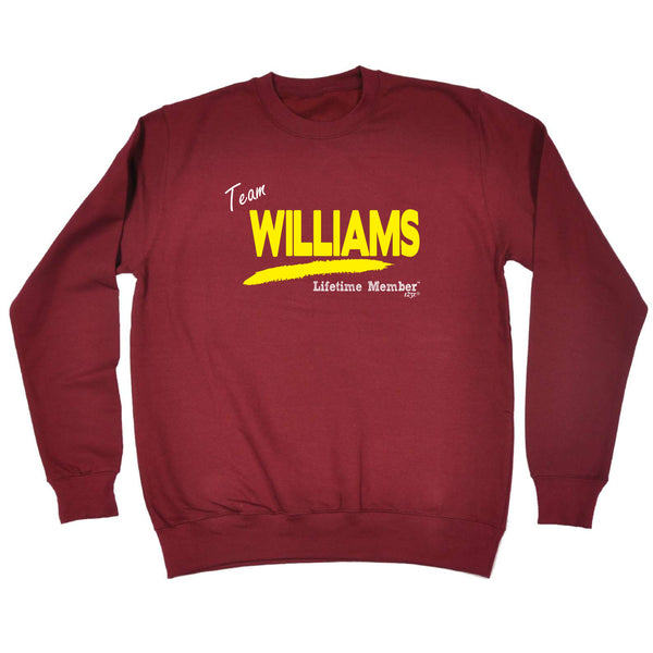 123t Funny Sweatshirt - Williams V1 Lifetime Member - Sweater Jumper