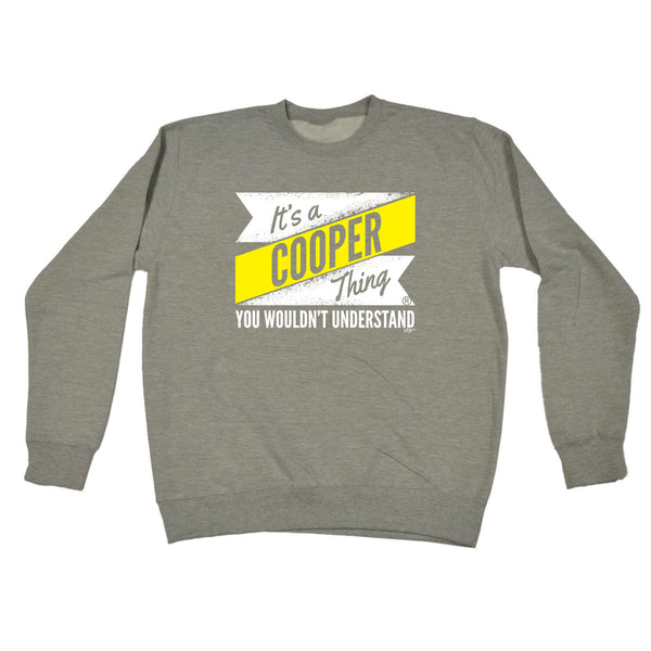 123t Funny Sweatshirt - Cooper V2 Surname Thing - Sweater Jumper